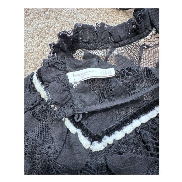 Zara TRF Black Lace Blouse - Picture 3 of 3